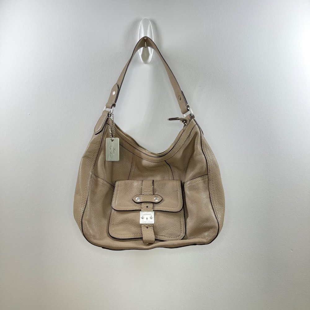 RALPH LAUREN LEATHER SHOULDER HANDBAG